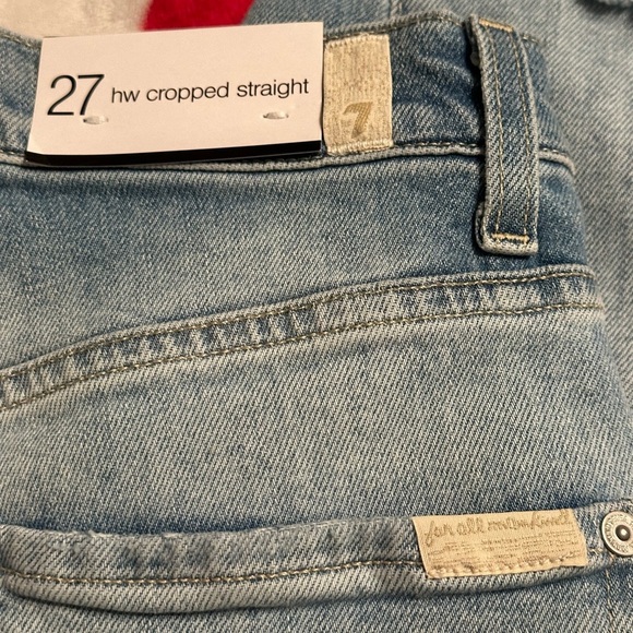 NWT 7 FOR ALL MANKIND WOMEN'S HIGH RISE CROP DENIM JEANS - Picture 13 of 17